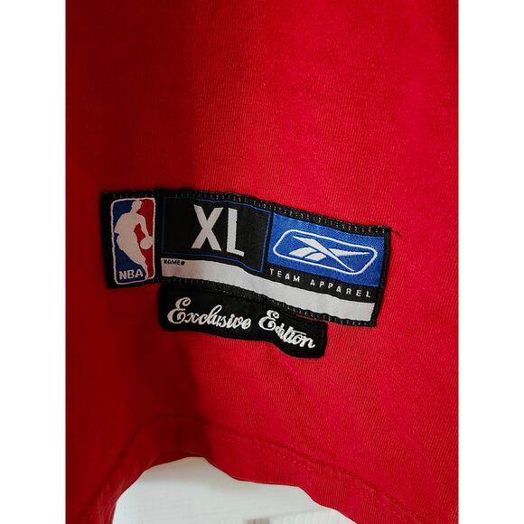 Vintage 90s Red Reebox XL NBA Shooter Warm up Jersey Shirt Embroidered - Picture 3 of 9